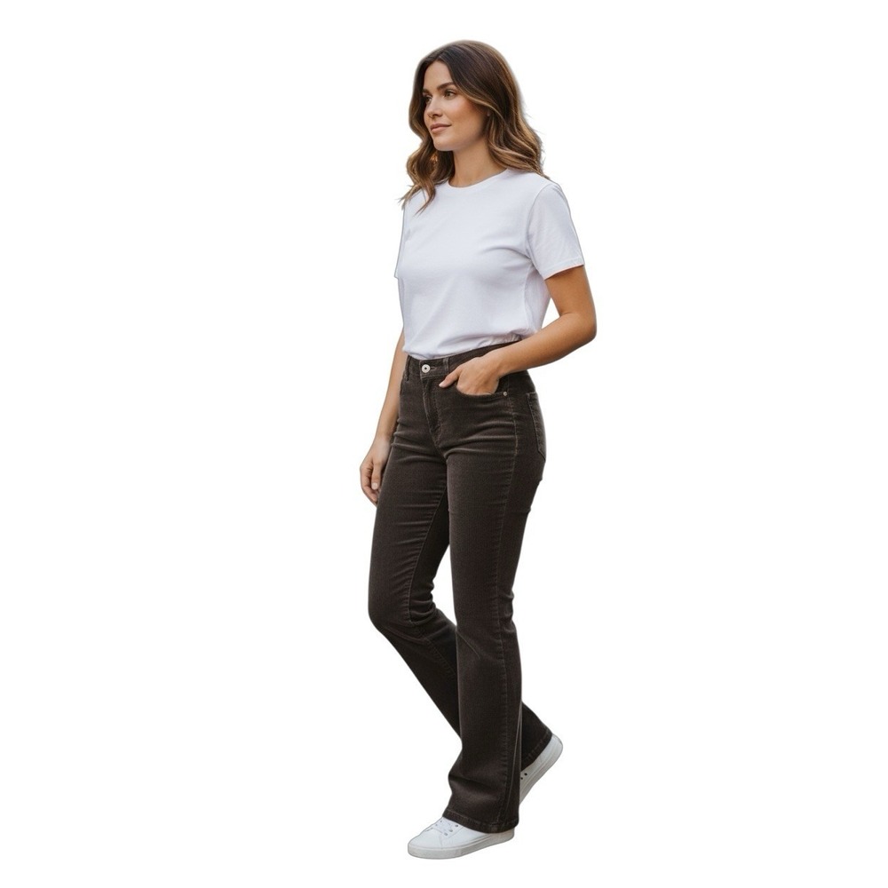 Lauren Jeans Co Ralph Lauren 10P Brown Corduroy Bootcut Pants Women's Petite‎